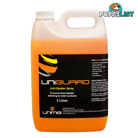 Anti Spatter Spray Water Based 5 Litres Unimig UNIGUARD5