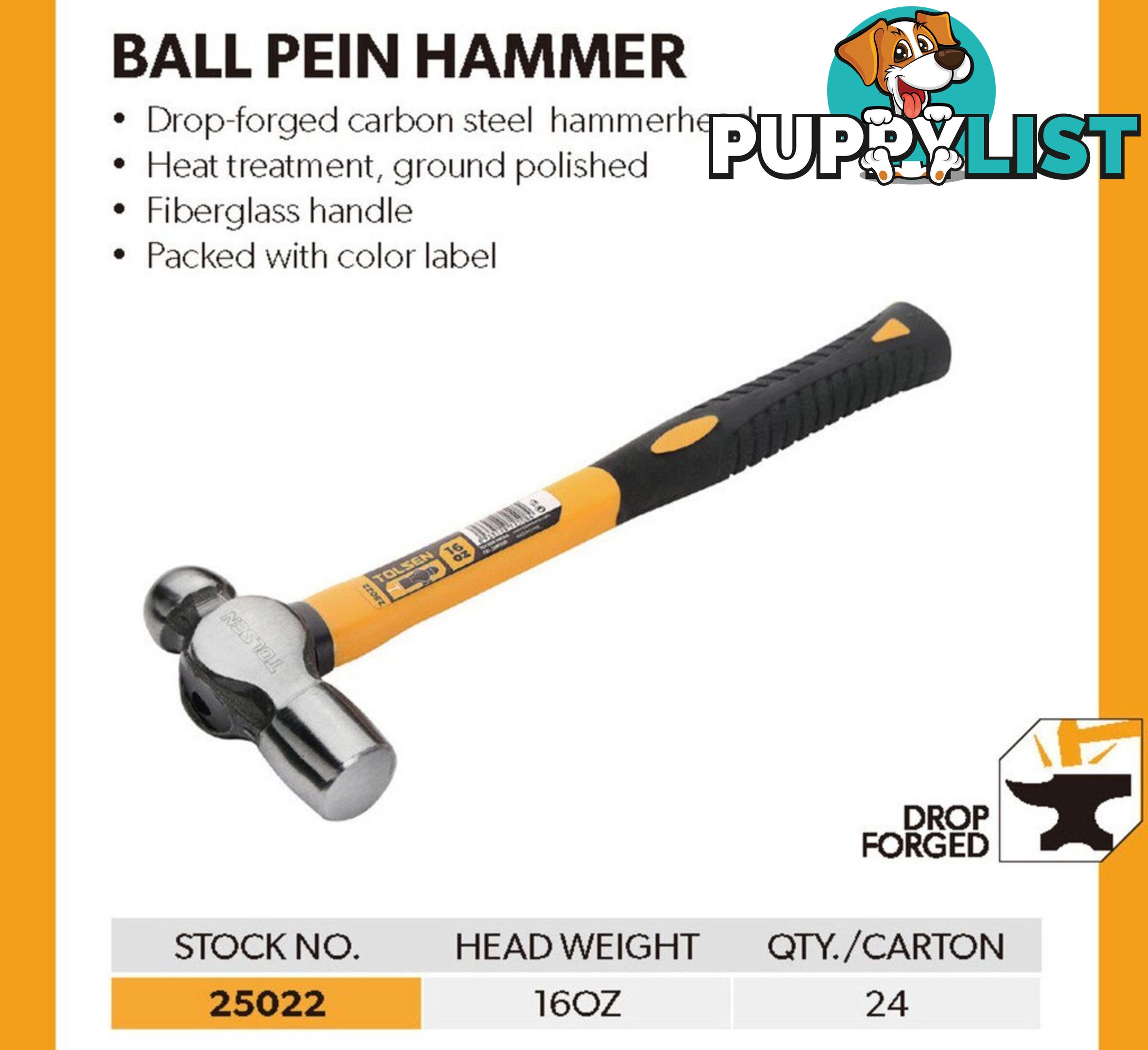 Ball Pein Hammer 320Z Tolsen 25025