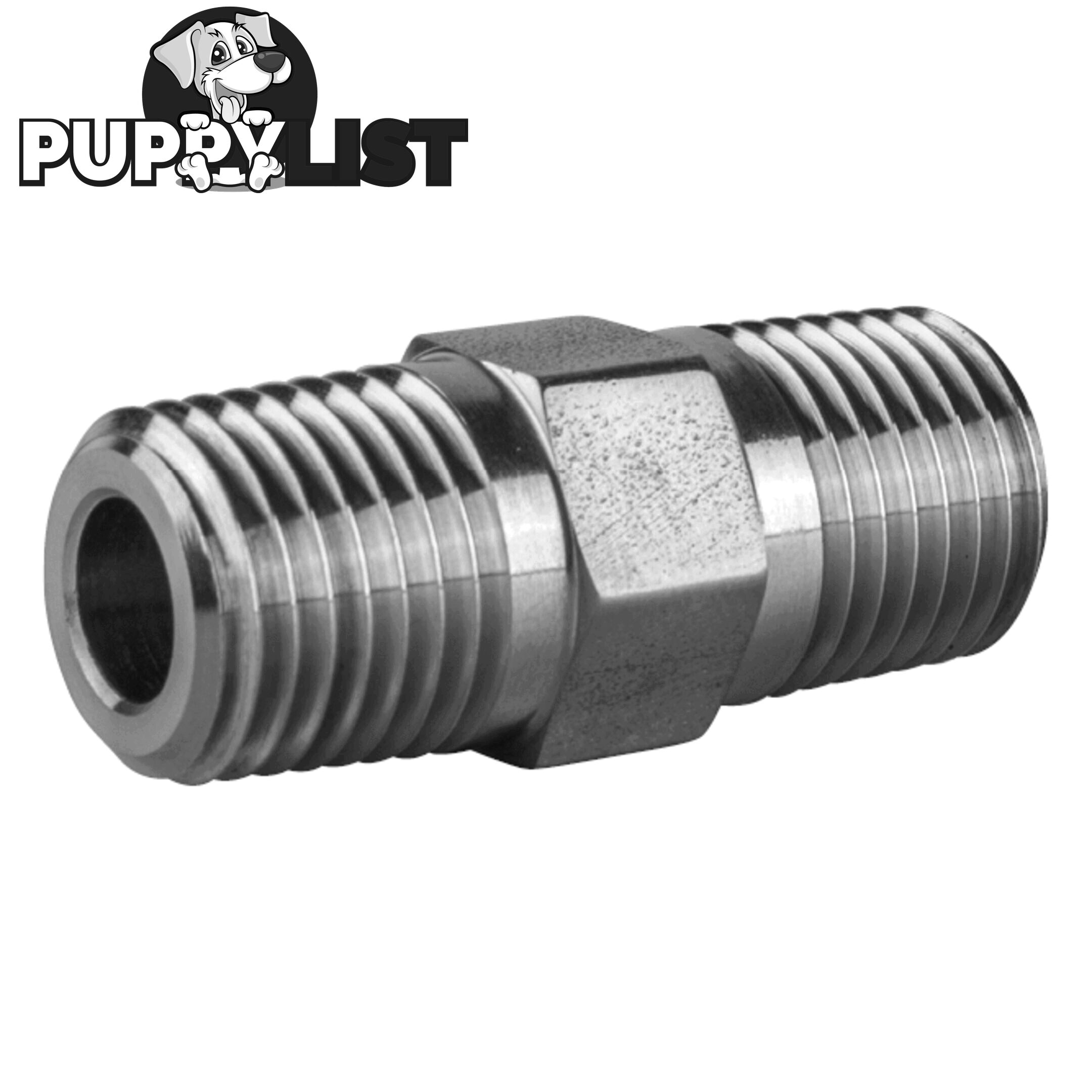 Adaptor Stainless Steel 1/4" NPT M - 1/4" NPT M Tesuco SPRO1R1RS