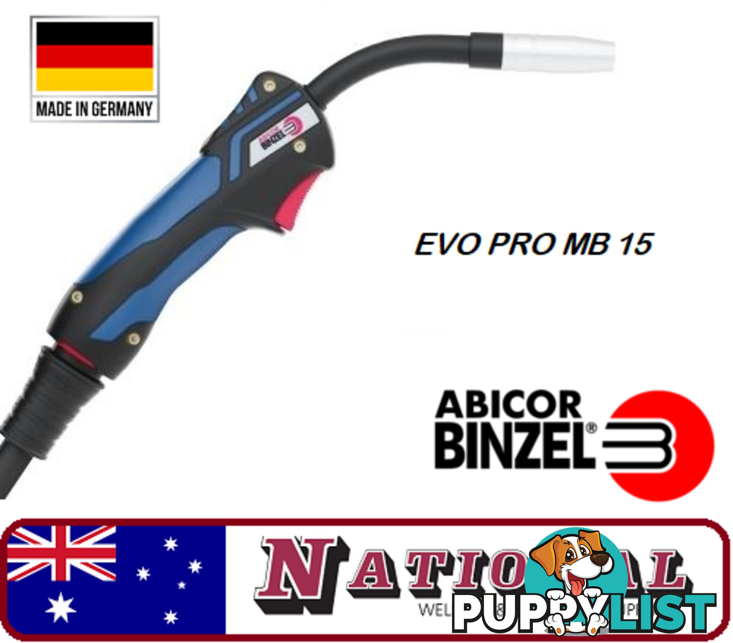 Binzel MB15 EVO Pro MIG Welding Torch 4 Meters 002.0713.1