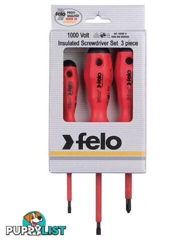 FELO 1000V VDE SCREWDRIVER SET 3PC 51393114