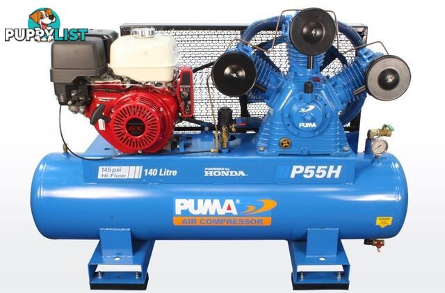 Air Compressor Electric Start 140 Litres Honda Petrol Puma PU P55H ES