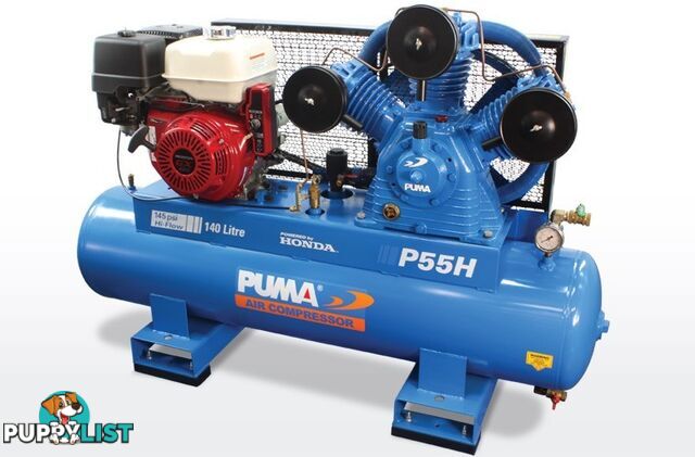 Air Compressor Electric Start 140 Litres Honda Petrol Puma PU P55H ES