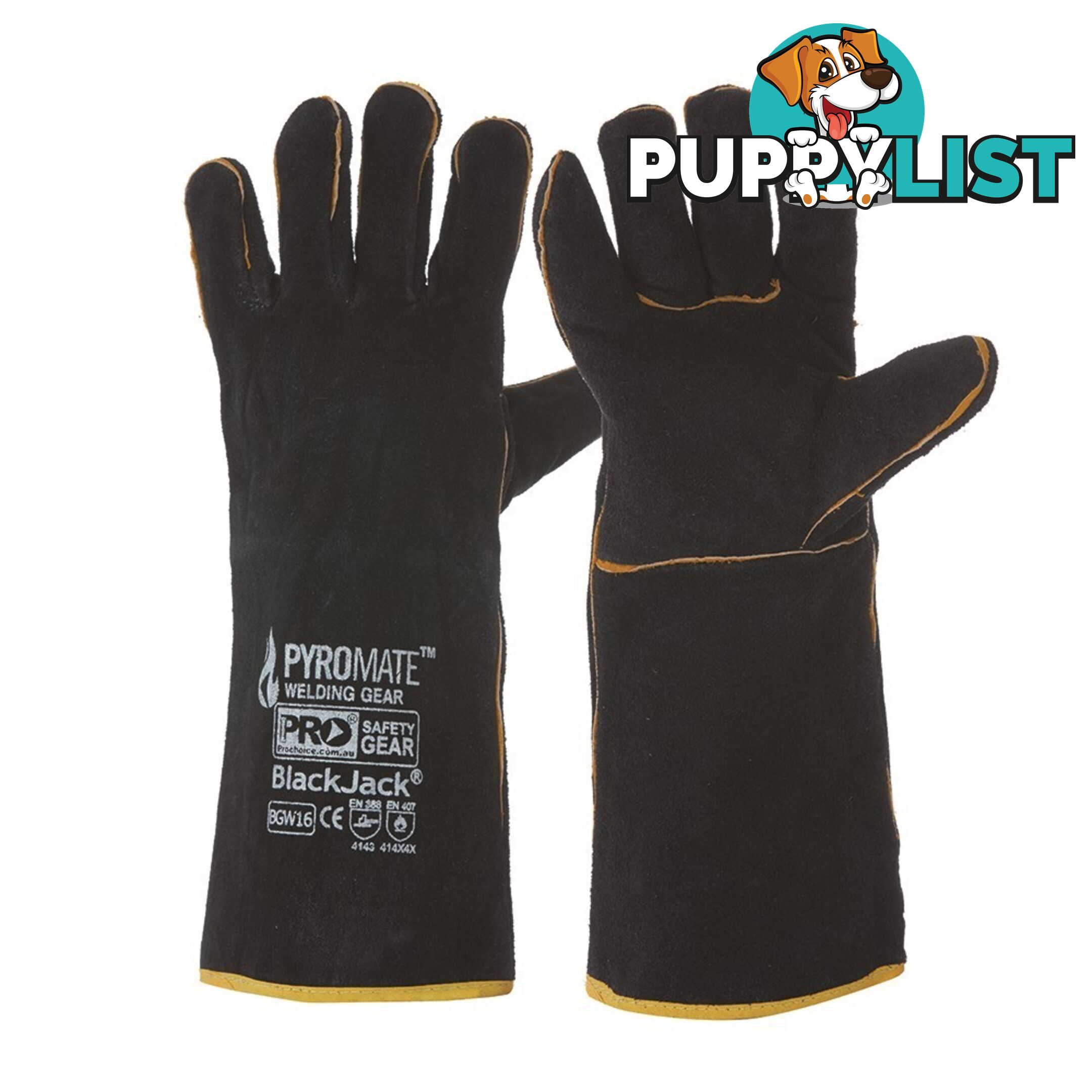 Welding Gloves Black & Gold Glove Black Jack PRO BGW16