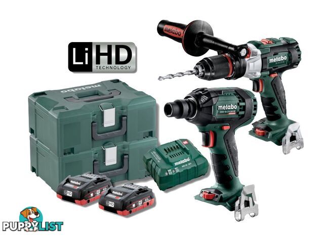 Hammer Drill 120Nm + 1/2" Impact Wrench 300Nm Brushless Kit AU68901760