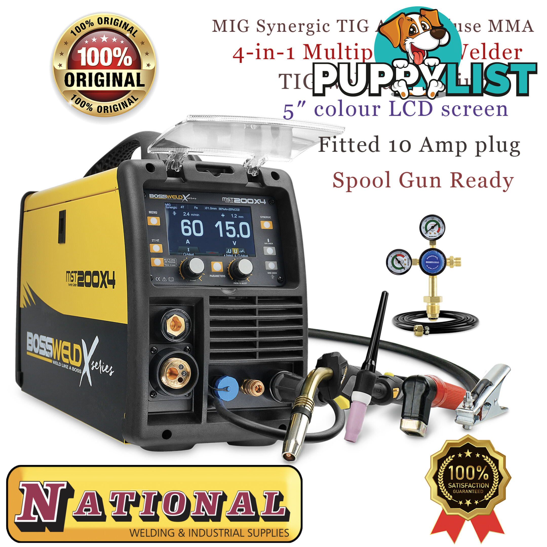 Multi Process 4 IN 1 Welder 240V 10 Amps Bonus Welder's Roller Bag MST 2000X4 Bossweld 699104_Bag