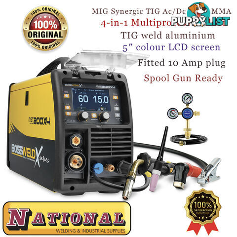 Multi Process 4 IN 1 Welder 240V 10 Amps Bonus Welder's Roller Bag MST 2000X4 Bossweld 699104_Bag