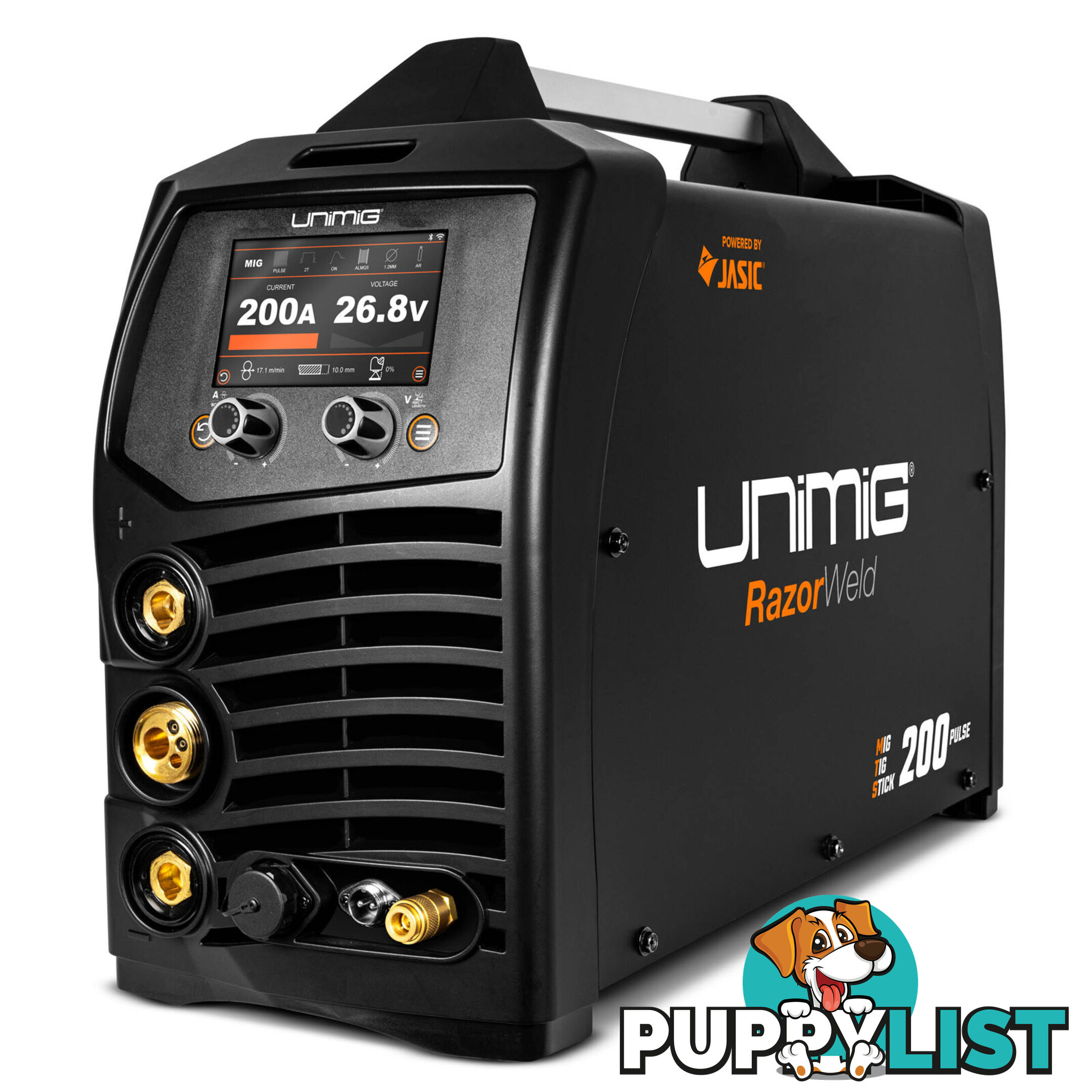 Unimig Single And Double Pulse 200A Synergic Mig/Stick/Tig Welder U11003K