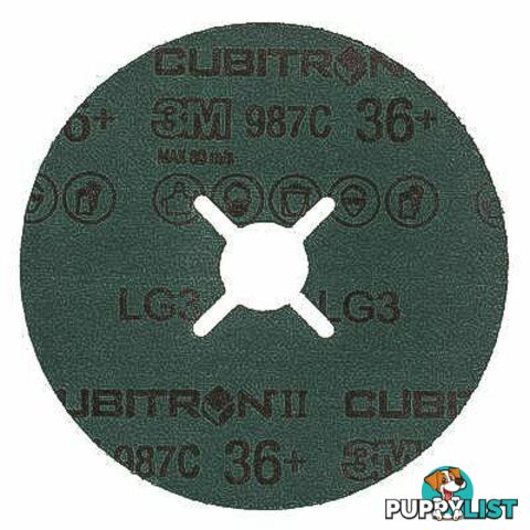 Fibre Disc 987C 180mm 36+ 3Mâ¢Cubitronâ¢ II 60440229296 Pack of 5