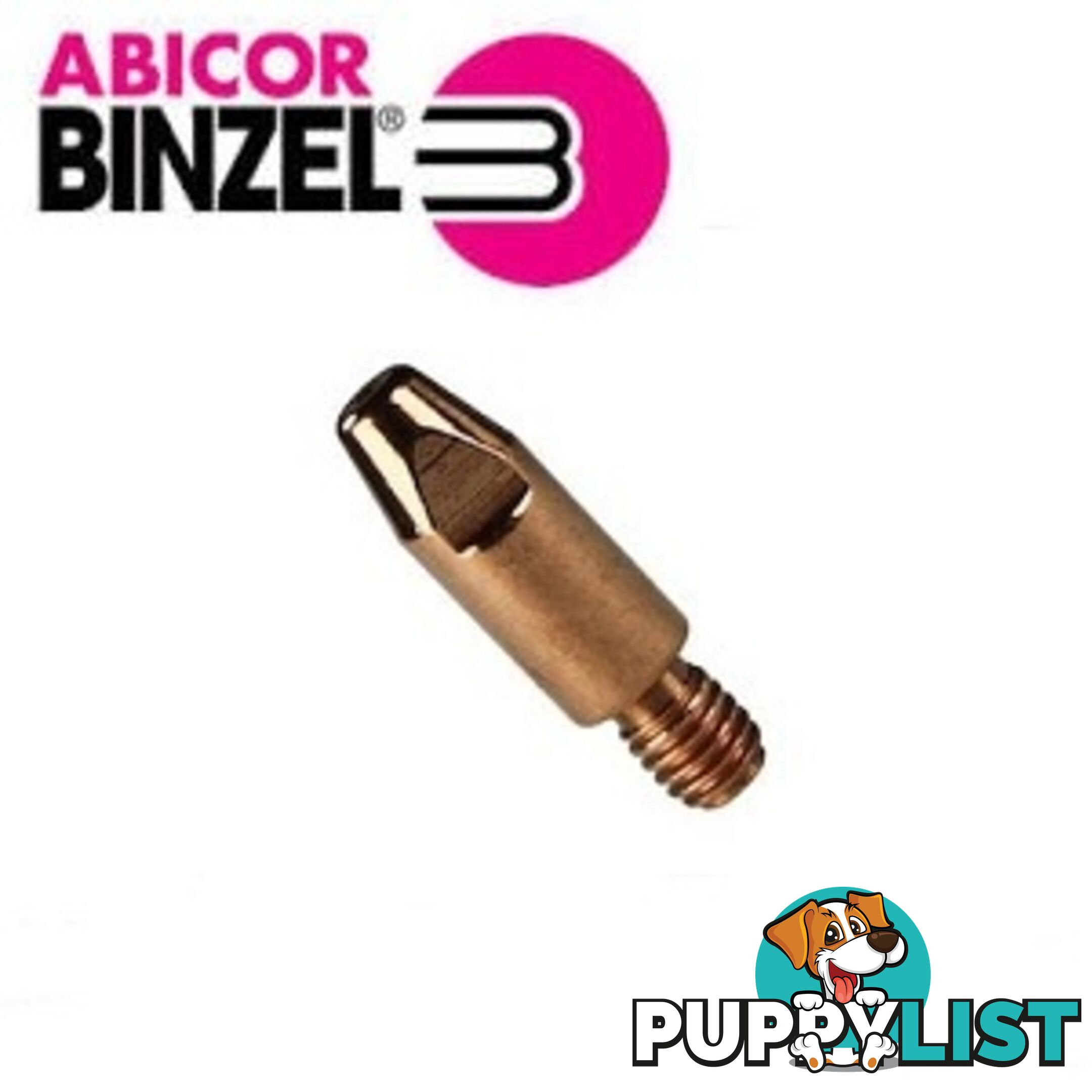 0.9mm Steel M6 8mm 28mm Binzel contact tip Pk:10 P140.0169