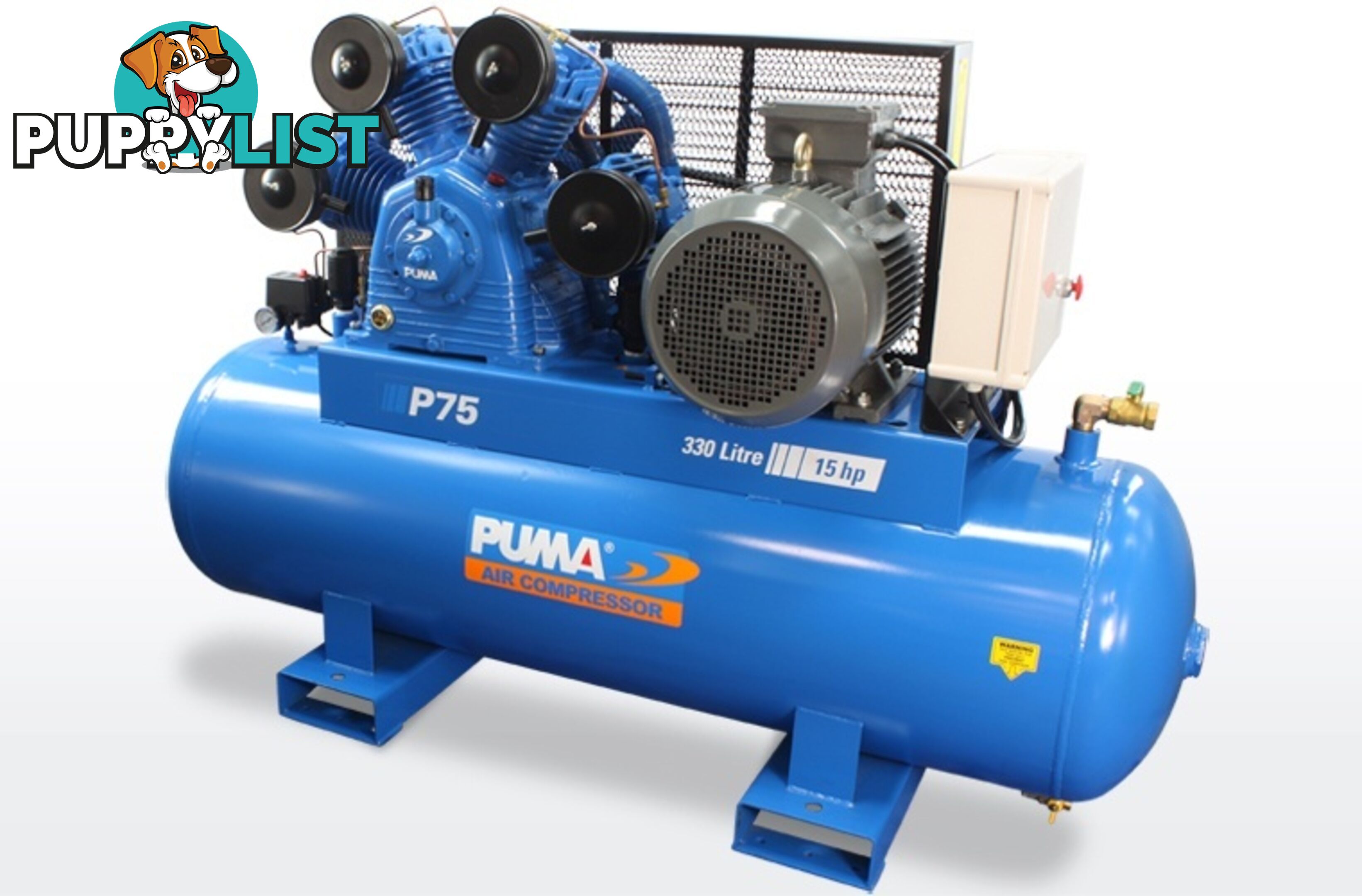 Air Compressor Dependable Performance 330 Litres Puma PU P75 415V