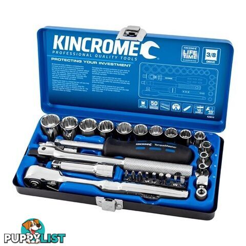 Socket Set 29 Piece 3/8" Drive - Metric Kincrome K28010