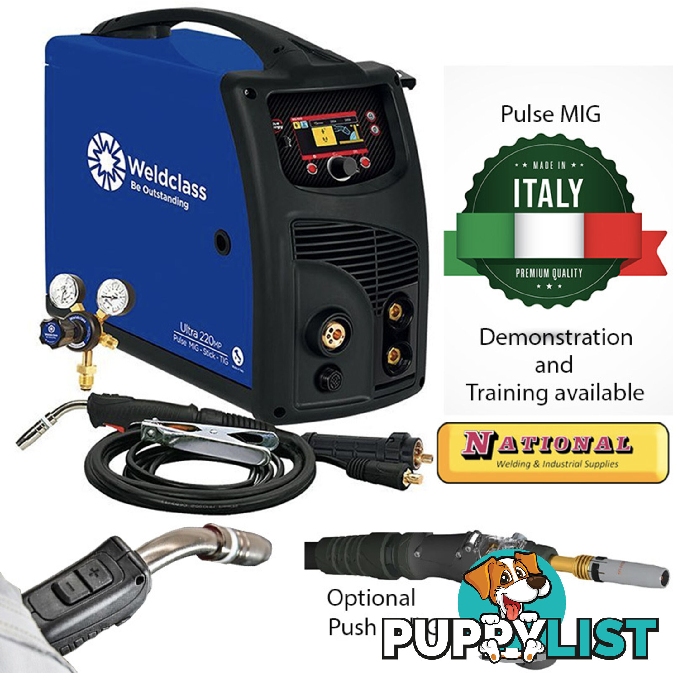 Dual Pulse MIG Welder Ultra 220 With 15Amps Plug Fitted Weldclass WC-220MP