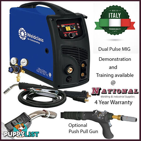 Dual Pulse MIG Welder Ultra 220 With 15Amps Plug Fitted Weldclass WC-220MP