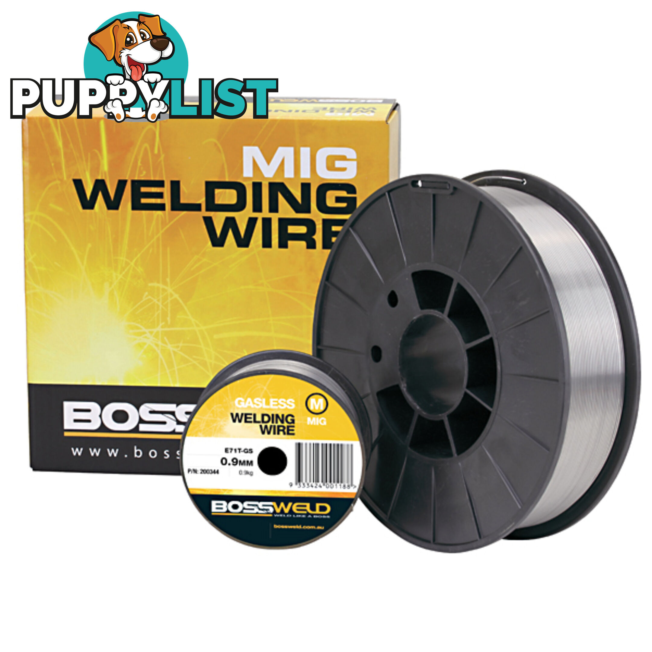 Gasless GS Self Shielded Flux-cored Mig Wire x 0.8mm x 0.9 Kg Bossweld 200342