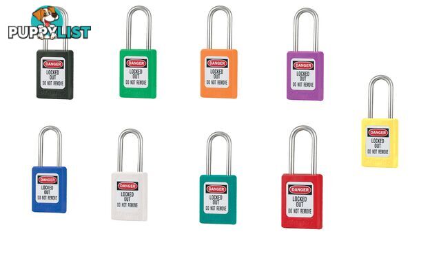 Global Zenex Thermoplastic Safety Padlocks 35mm X 38mm Masterlock S31_