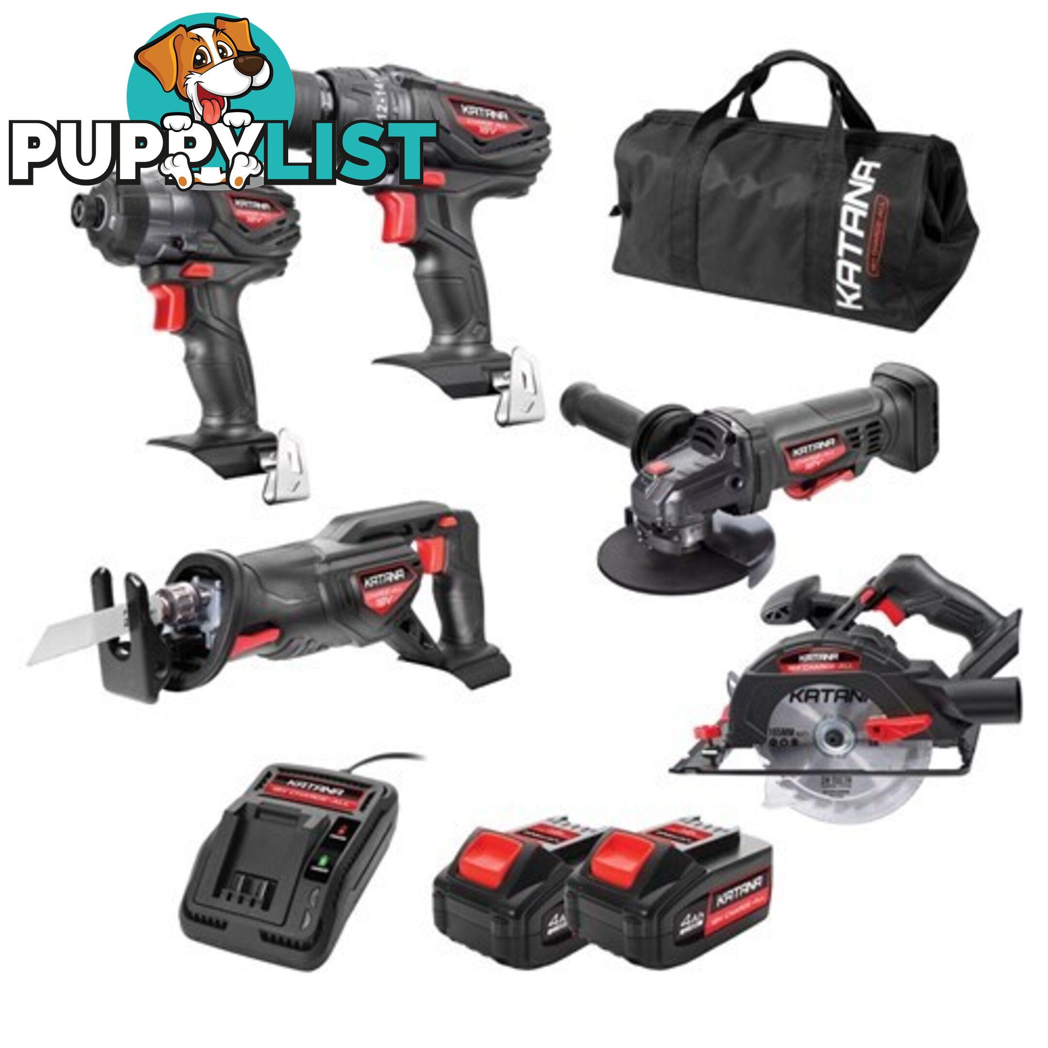 Cordless 5 Piece Combo Kit 18V All in One Katana 220550