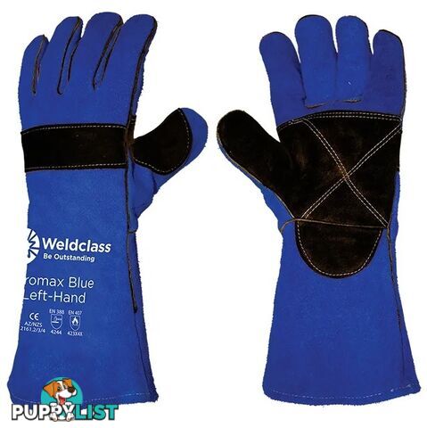 Weldclass Promax Blue 400mm Left Hand Welding Gloves WC-01777