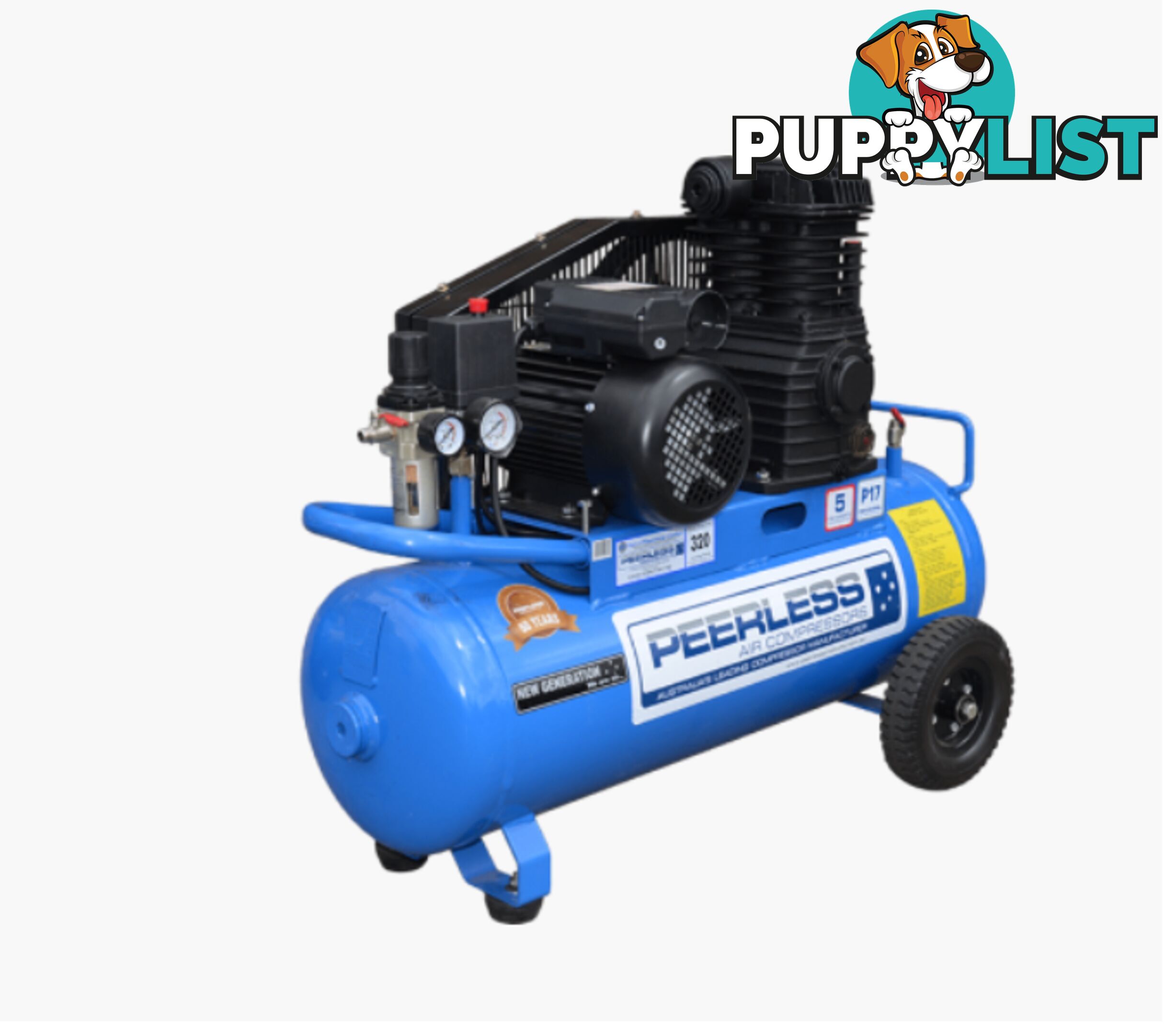 Air Compressor P17 Portable 320LPM 15AMP With Filter Regulator Peerless 00087