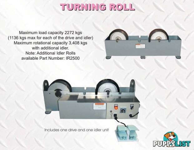 TR5000-2 Turning Roll With Foot Control 2272Kg