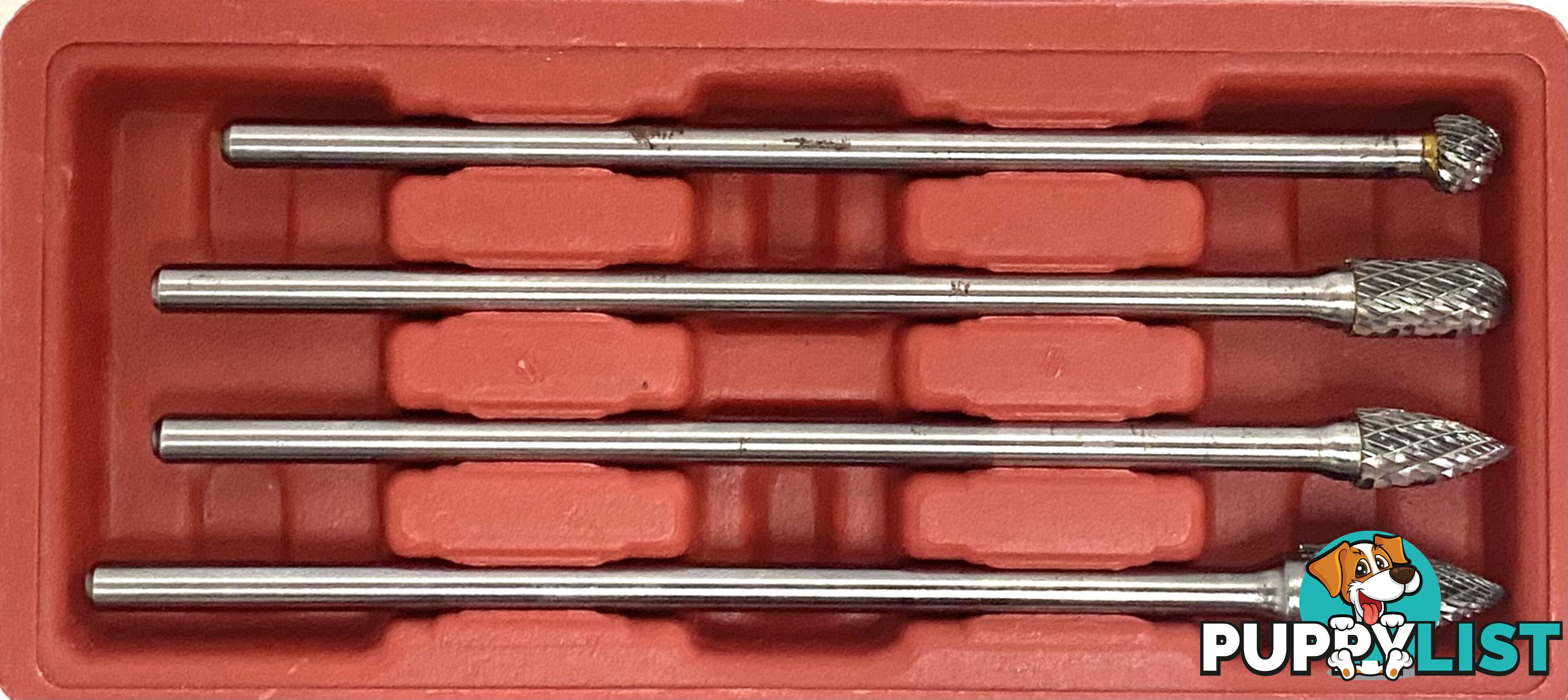 Carbide Rotary Burr Set 4 Piece Long Reach 35116