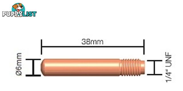 Contact Tips 0.6mm Tweco Style 2 & 4 Standard Duty 14-23 Pkt : 10