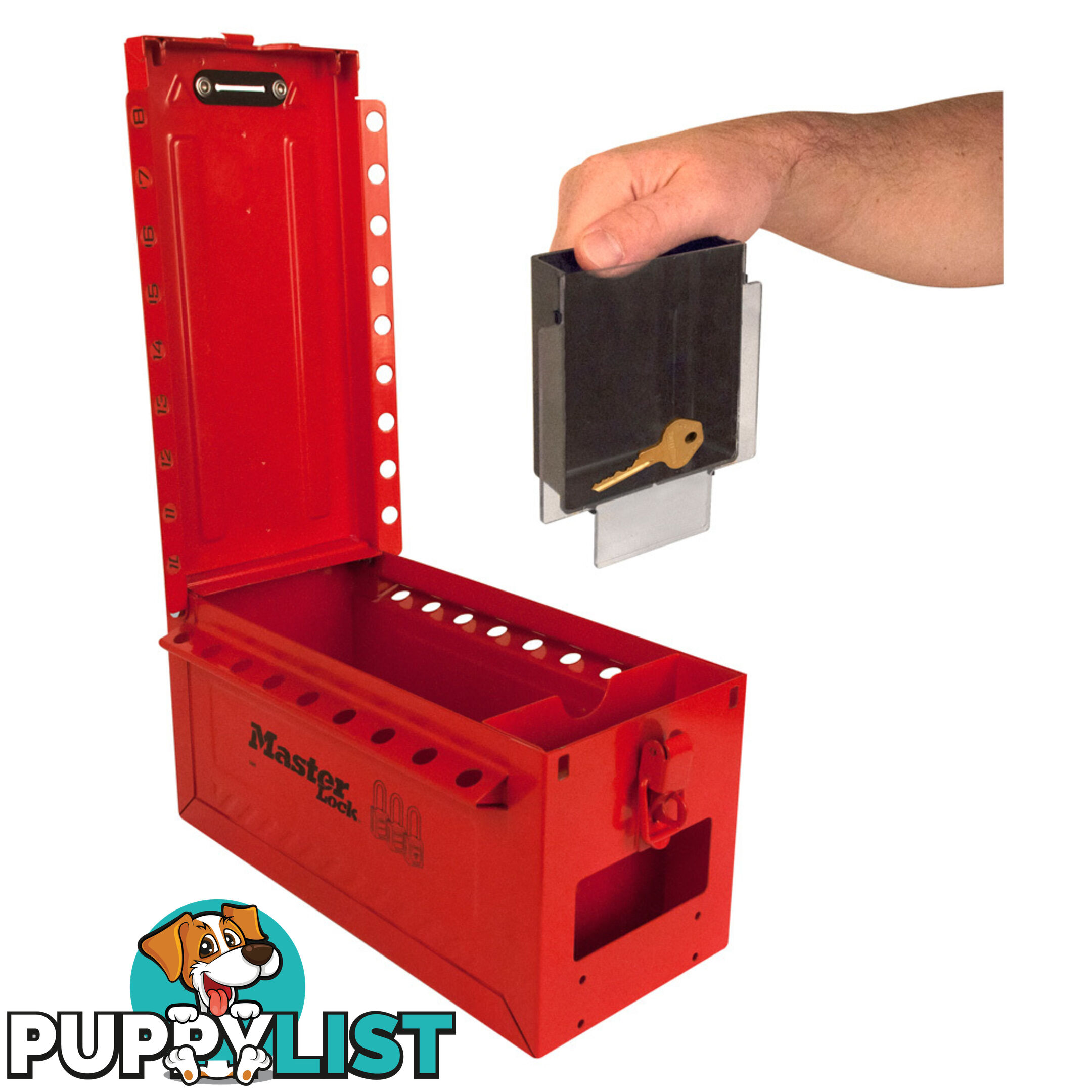 Portable Group Lock Box with Key & Side Window Masterlock S601