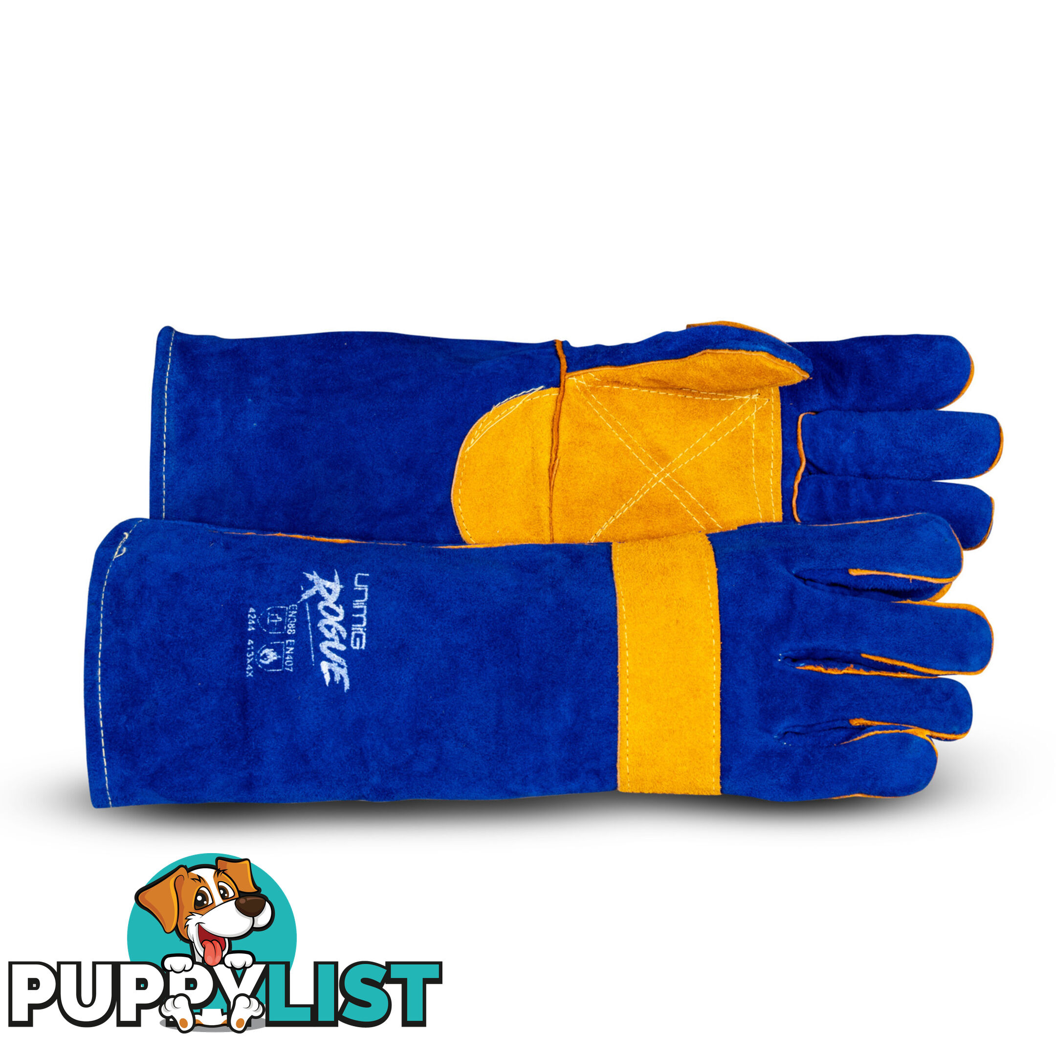 MIG Welding Gloves Left Hand Only Heavy Duty 480mm Unimig UMWG8LL