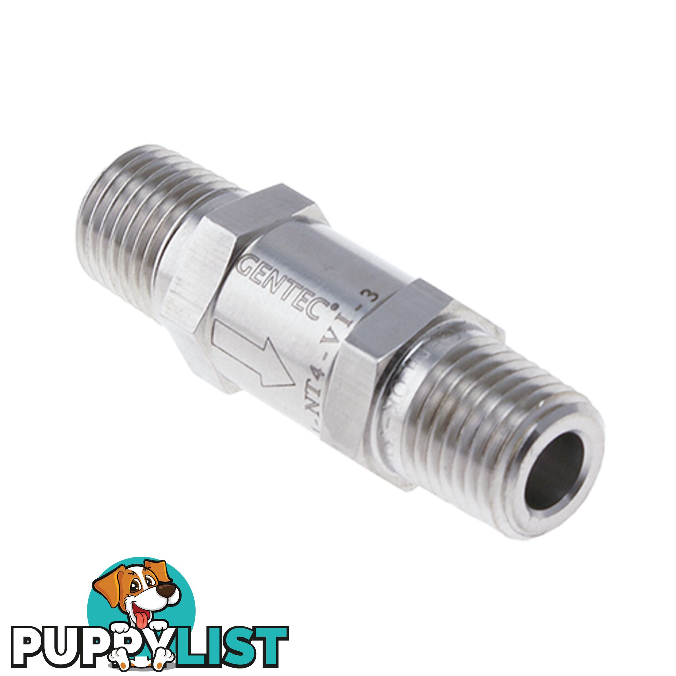 Relief Valve 140kPa 1/4" NPT M - 1/4" NPT FM For Gentec H/Purity Regulators