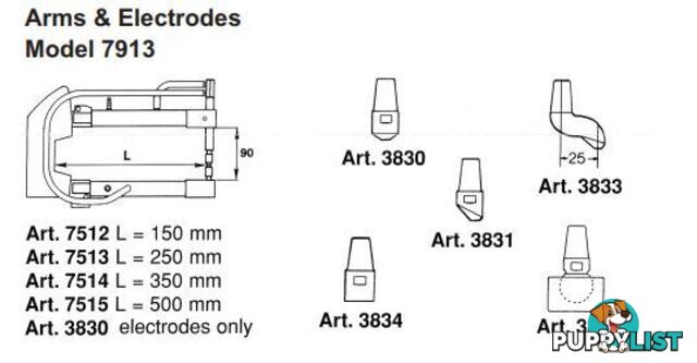 Electrode For Tecna Spot Welder 3830