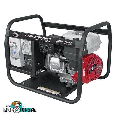 Construction Series Generator Petrol Powered by Honda GX200 Engine ITM TM522-3000