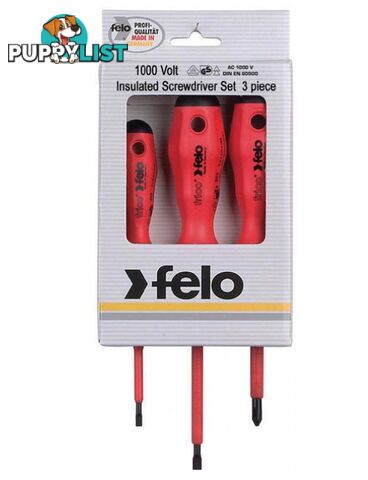 FELO 1000V VDE SCREWDRIVER SET 3PC 51393114