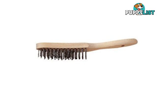 Timber Handle Steel Wire Brush 3 Row