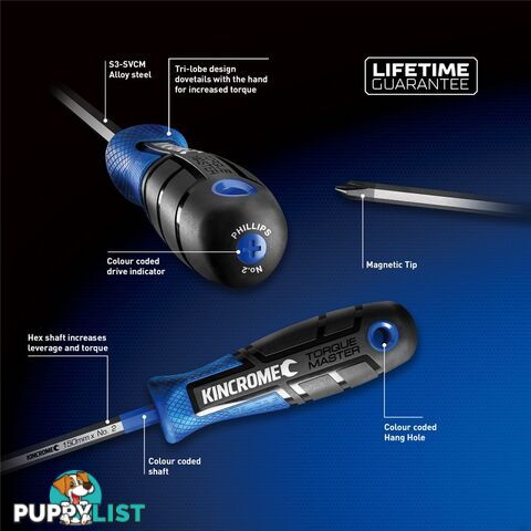 TorquemasterÂ® Phillips Screwdriver No.1 X 250mm Kincrome K5553