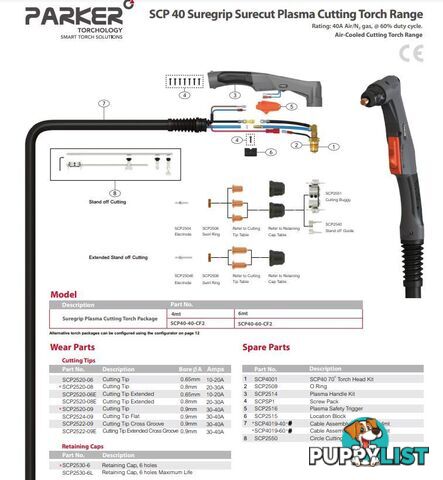 Cutting Guide Double Pointed For Surecut P40 Torch WIA SCP2540