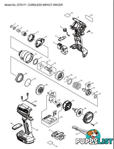 18V Mobile Brushless 4-Stage Impact Driver Makita DTD171Z