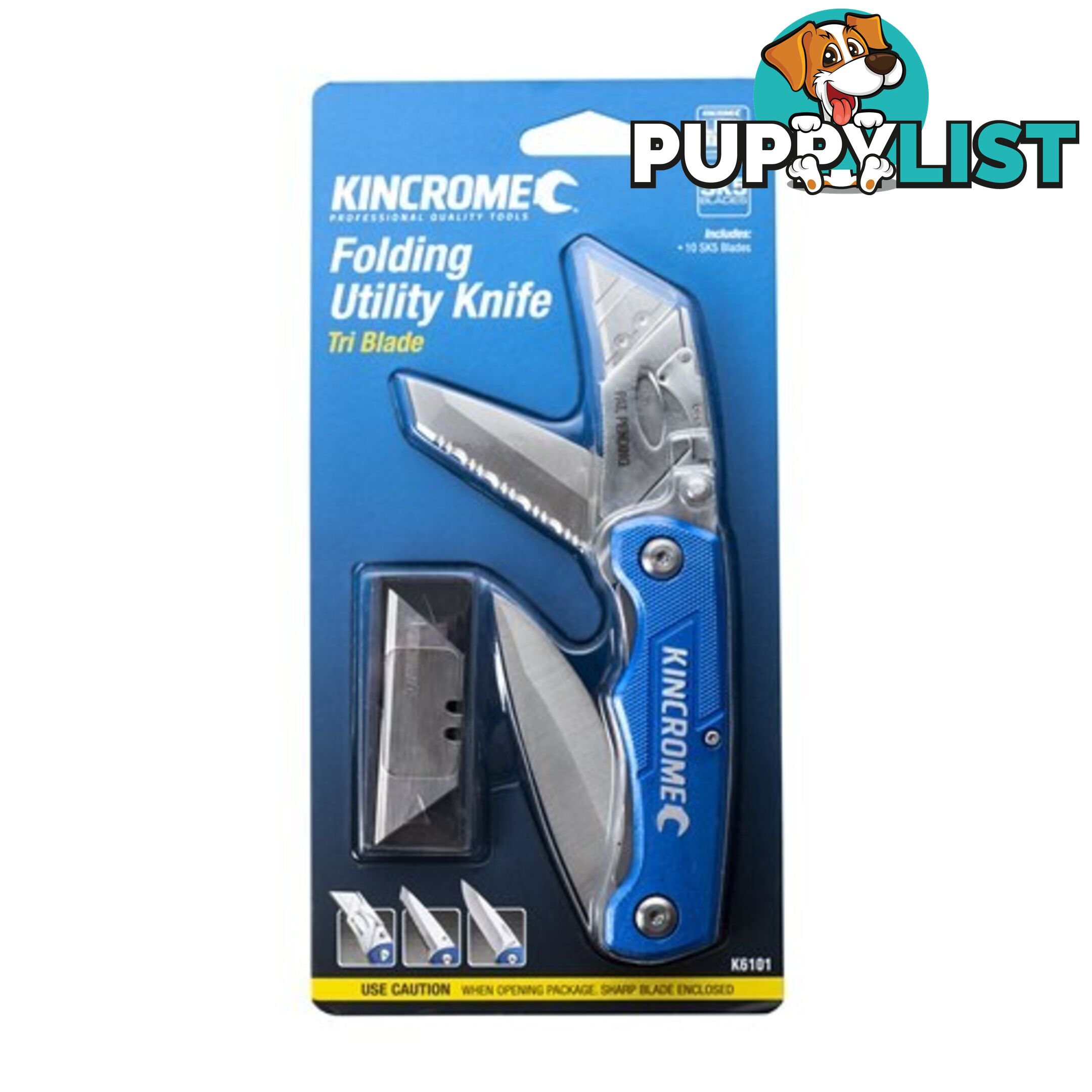 Folding Utility Knife Tri Blade Kincrome K6101