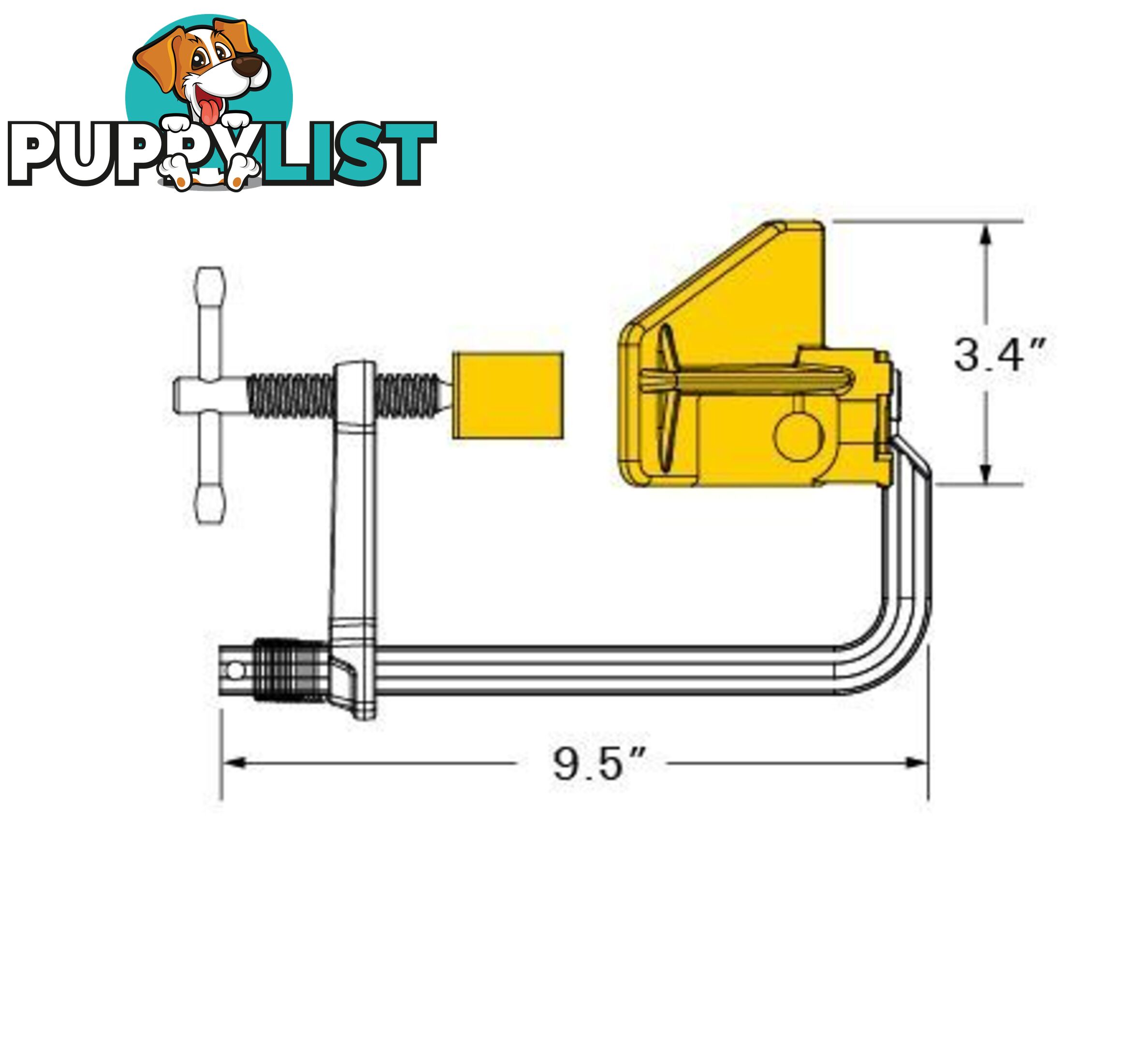 Spring Loaded L Clamp with 3-Axis Bracket UDL365
