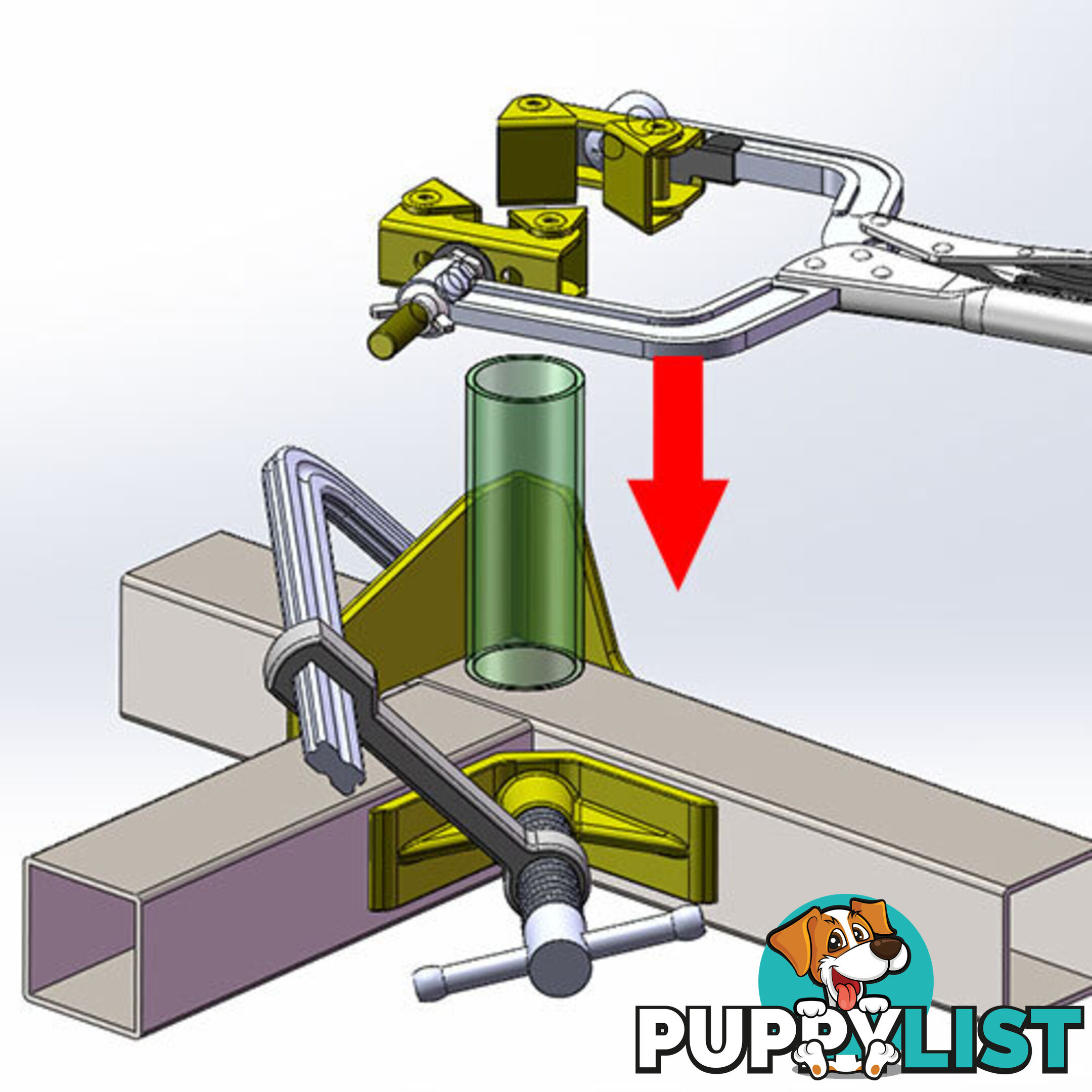 Spring Loaded L Clamp with 3-Axis Bracket + Pipe Plier Kit UDL365K