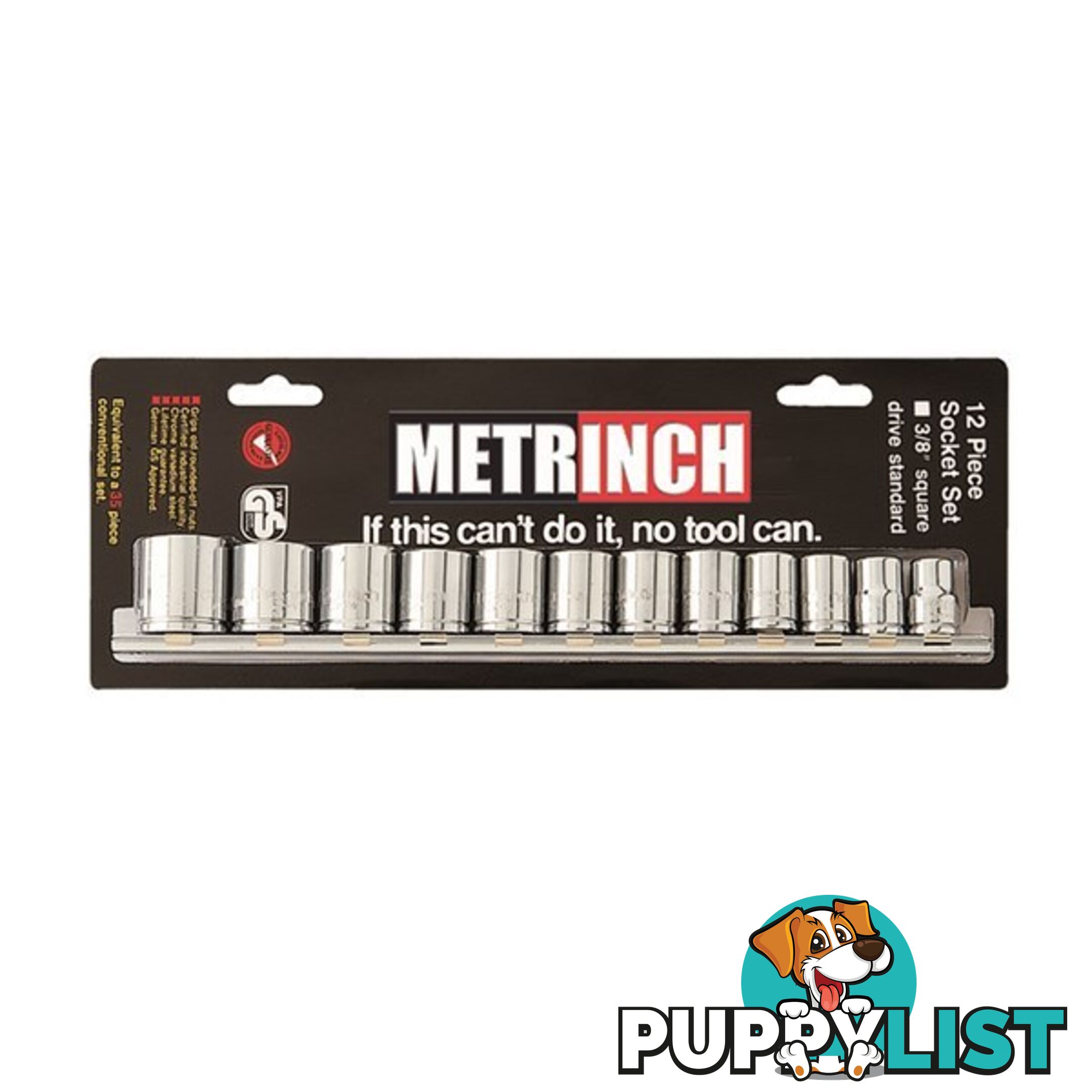 MetrInch Standard Socket Set 3/8" Drive 12 Piece