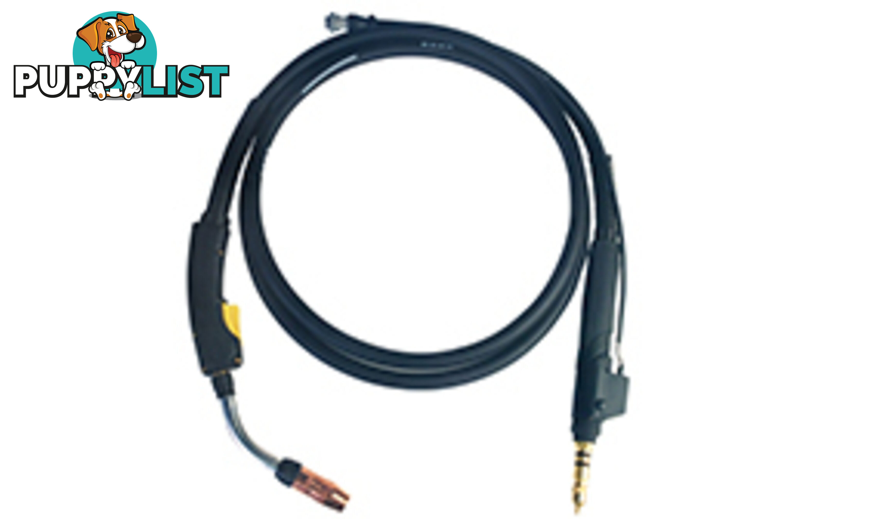 Gun with rotatable long 45 deg. neck, 4.6m cable, 1.2 tip, Miller Connector BERNARDâ¢ BEQ4015AH8EMC