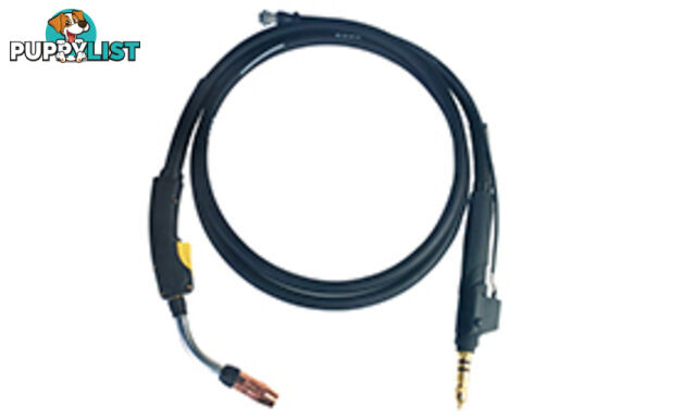 Gun with rotatable long 45 deg. neck, 4.6m cable, 1.2 tip, Miller Connector BERNARDâ¢ BEQ4015AH8EMC