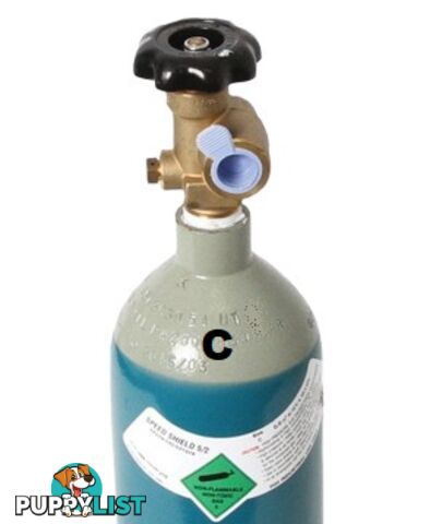 Size C Argon CO2 5/2 (Mixed) MIG Gas Includes Cylinder and Gas GasArCo2C