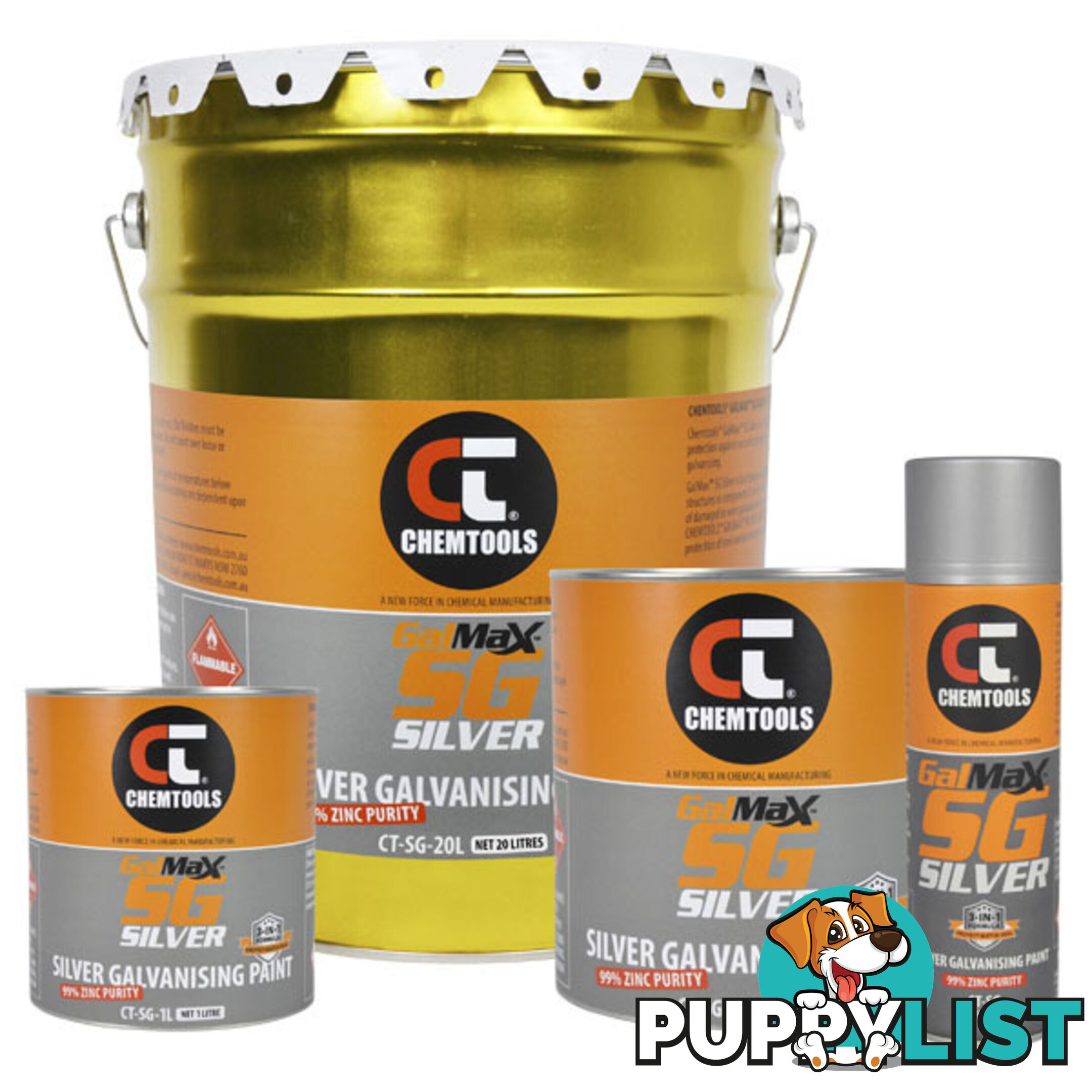 Chemtools CT-SG Galmaxâ¢ Silver Galvanising Paint
