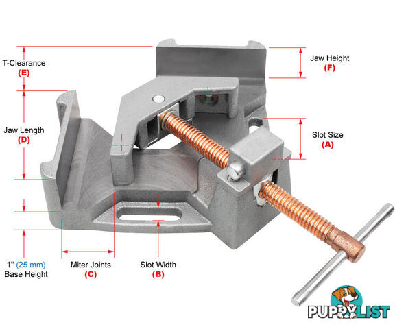 2 Axis Welding Clamp 95mm Mitre Joint WAC35D