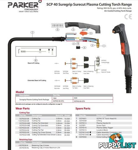 Circle Cutting Attachment Kit For Surecut P40 Torch WIA SCP2550