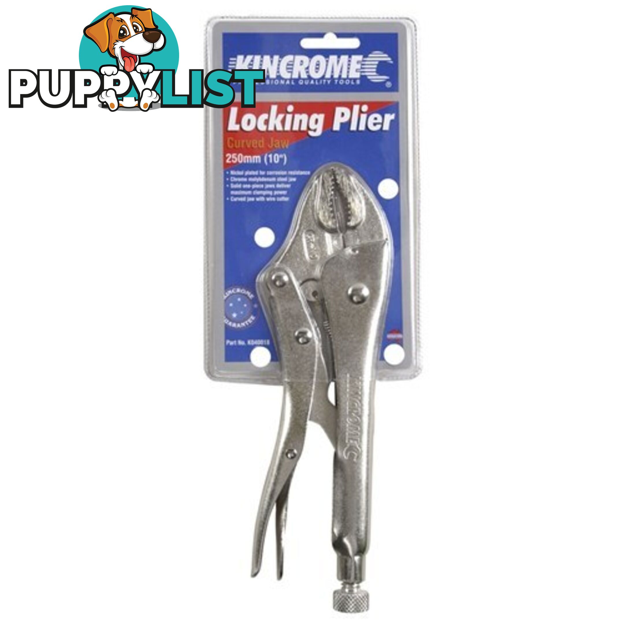 Locking Pliers Curved Jaw 250mm (10") Kincrome K040018