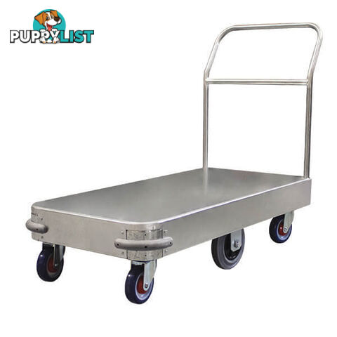 Wide 6 Wheel Stock Platform Trolley Single Handle Richmond PGR200