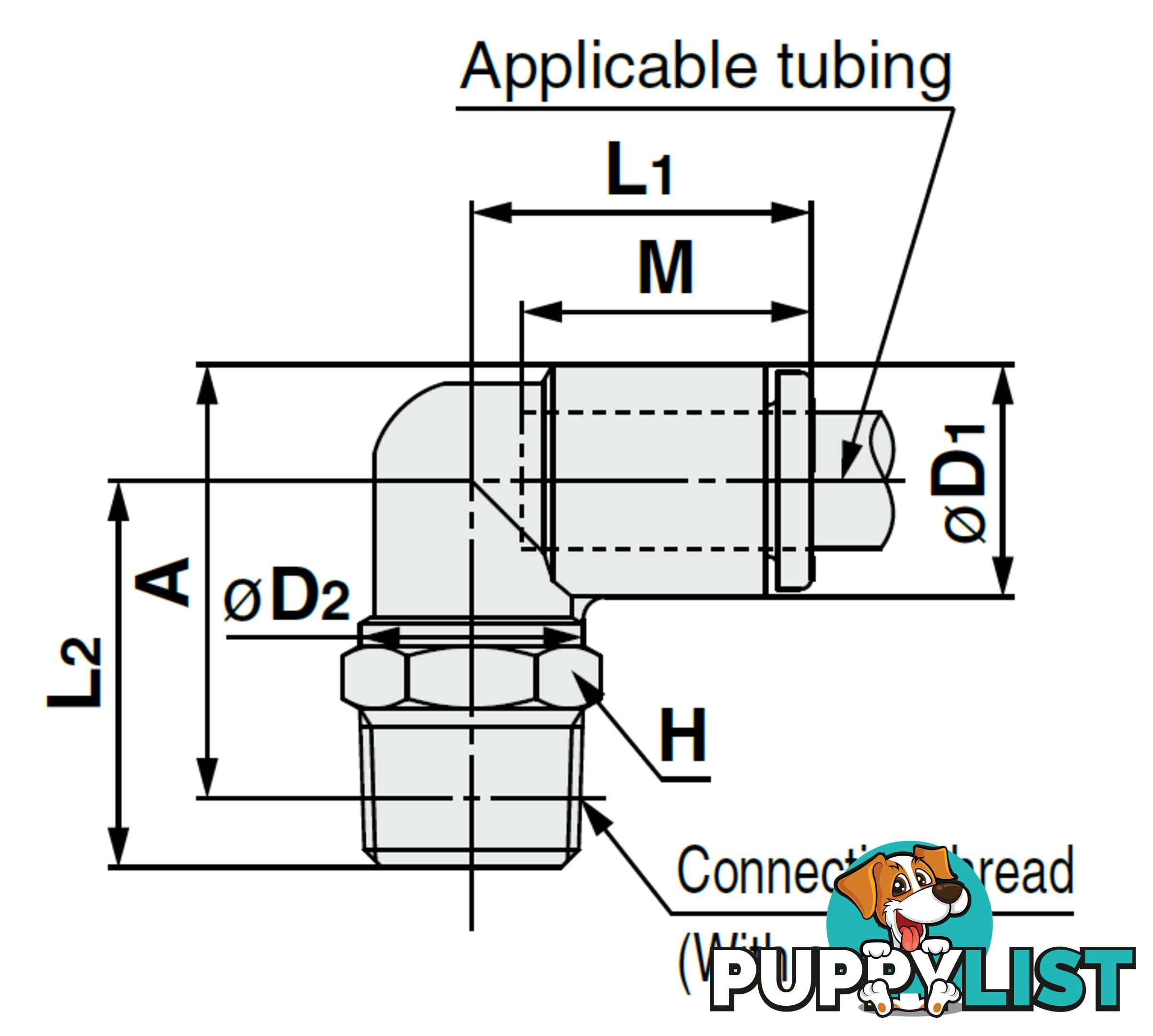 6mm ELBOWS KQ2L06-02AS1 6 x 1/4