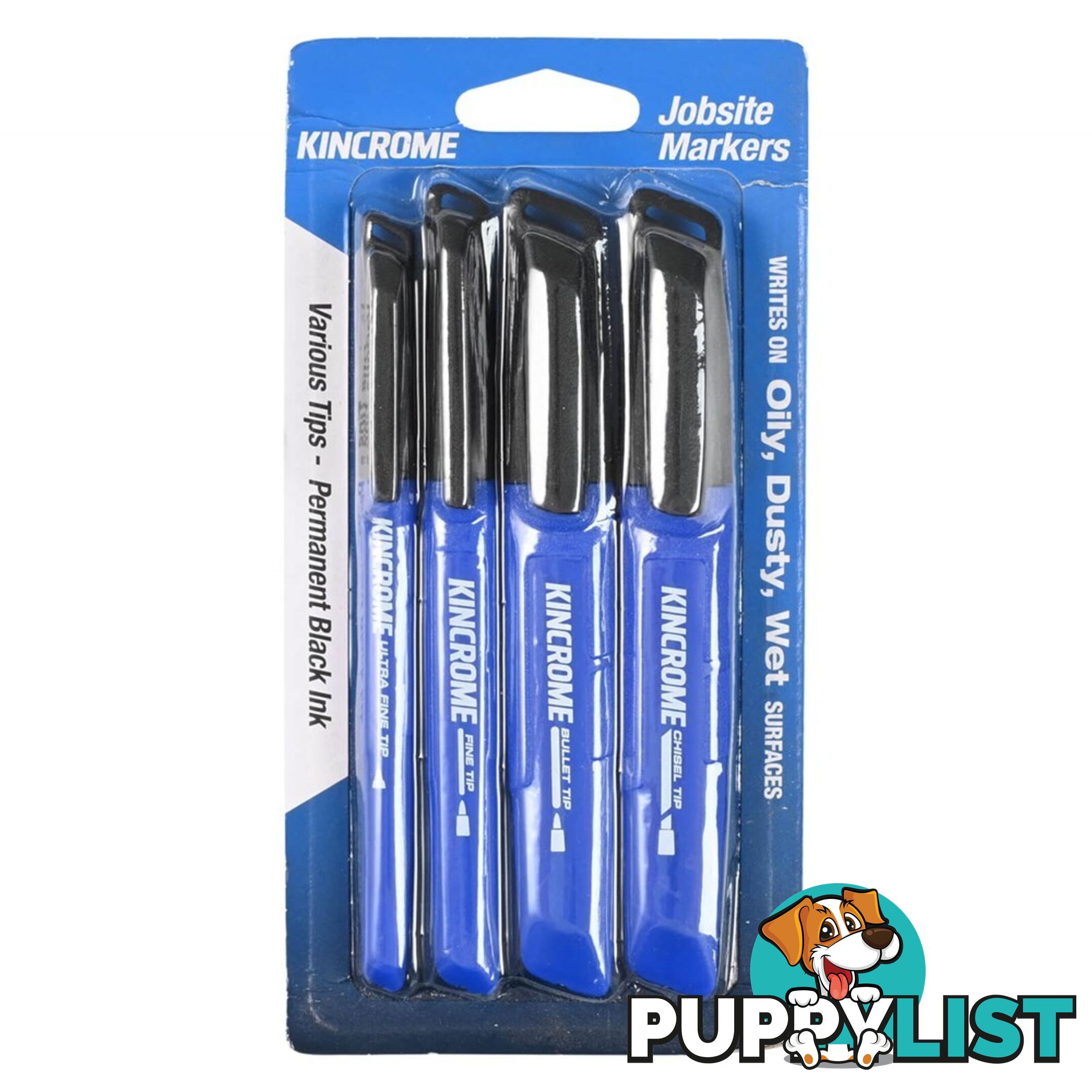 Permanent Marker Starter Pack 4 Pack Black Kincrome K11800